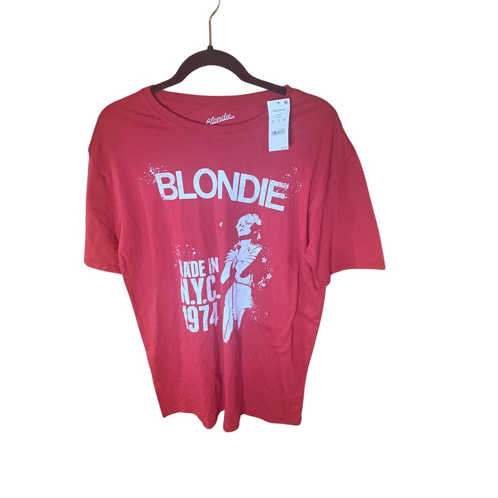 Blondie Kids Red Graphic T-Shirt Made in NYC 1974 Rock Band Tee XXL 16/18 NEW